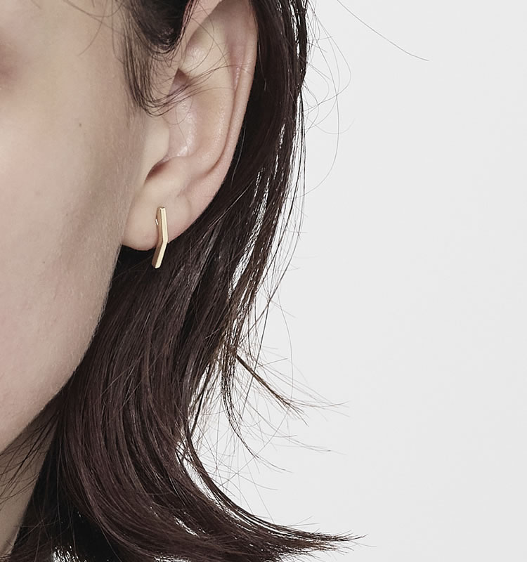 Tie（K10 Earrings） | 痛くないイヤリング WOJE