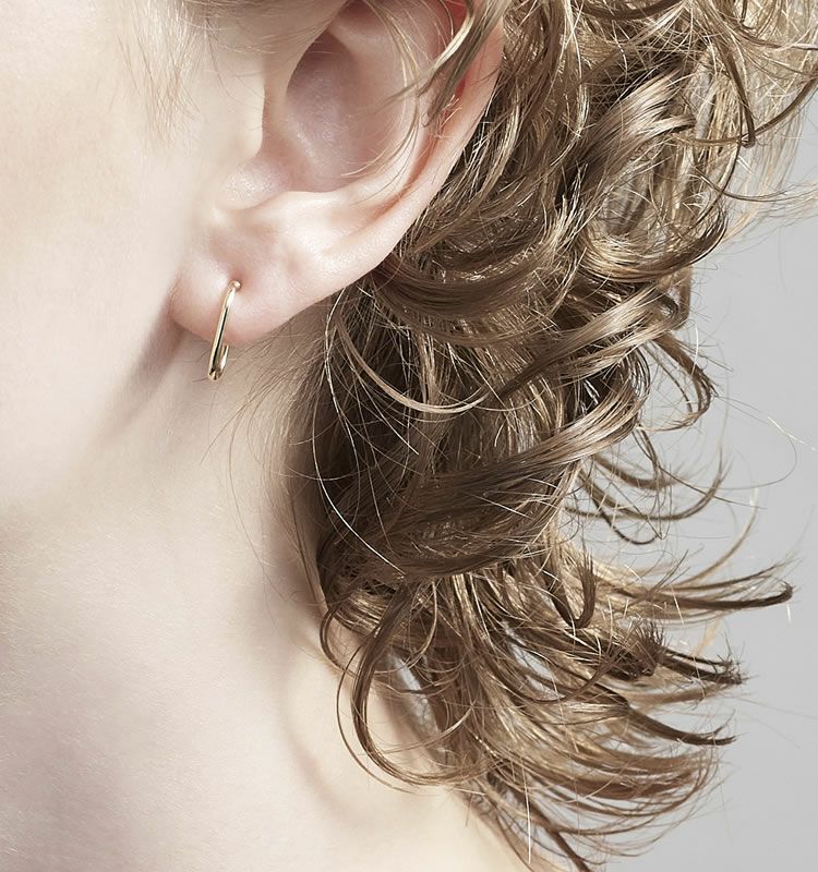 LineⅡ（K10 Earrings） | 痛くないイヤリング WOJE